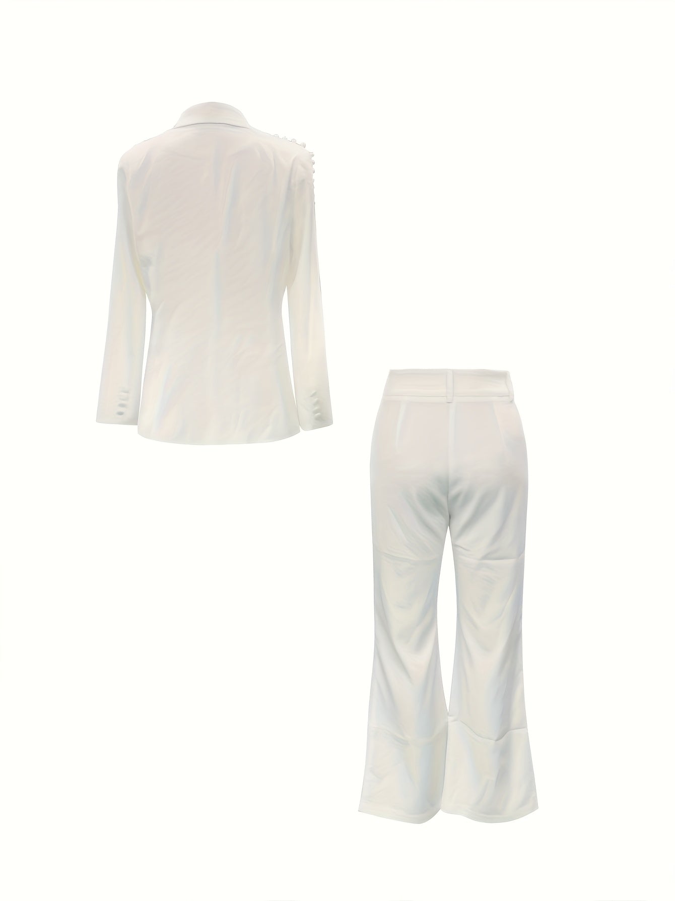 Elegant Suit Elegant Pearl Suit Jacket and Pants | Fortune Fashion Solid Color