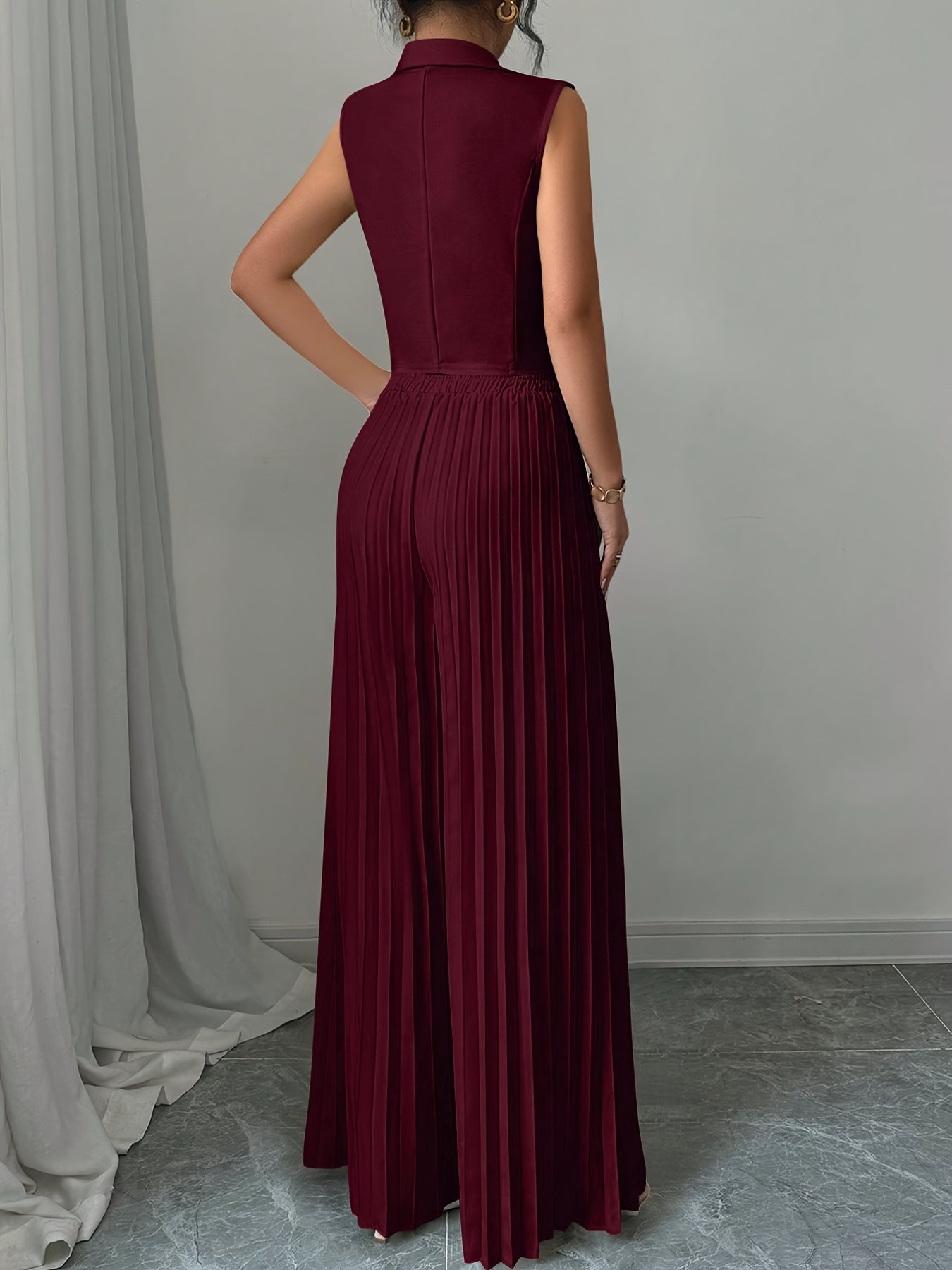 Summer Women'S Fashionable Solid Color Vest Top And Fashionable Commuting Long Skirt And Pants Set