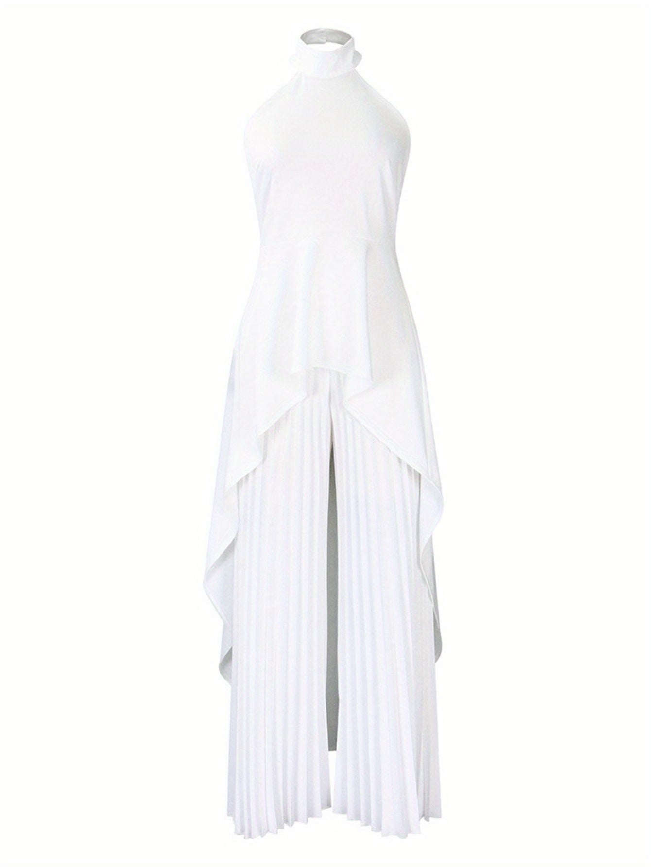European and American Women's sleeveless irregular top wide-leg pants two-piece suit