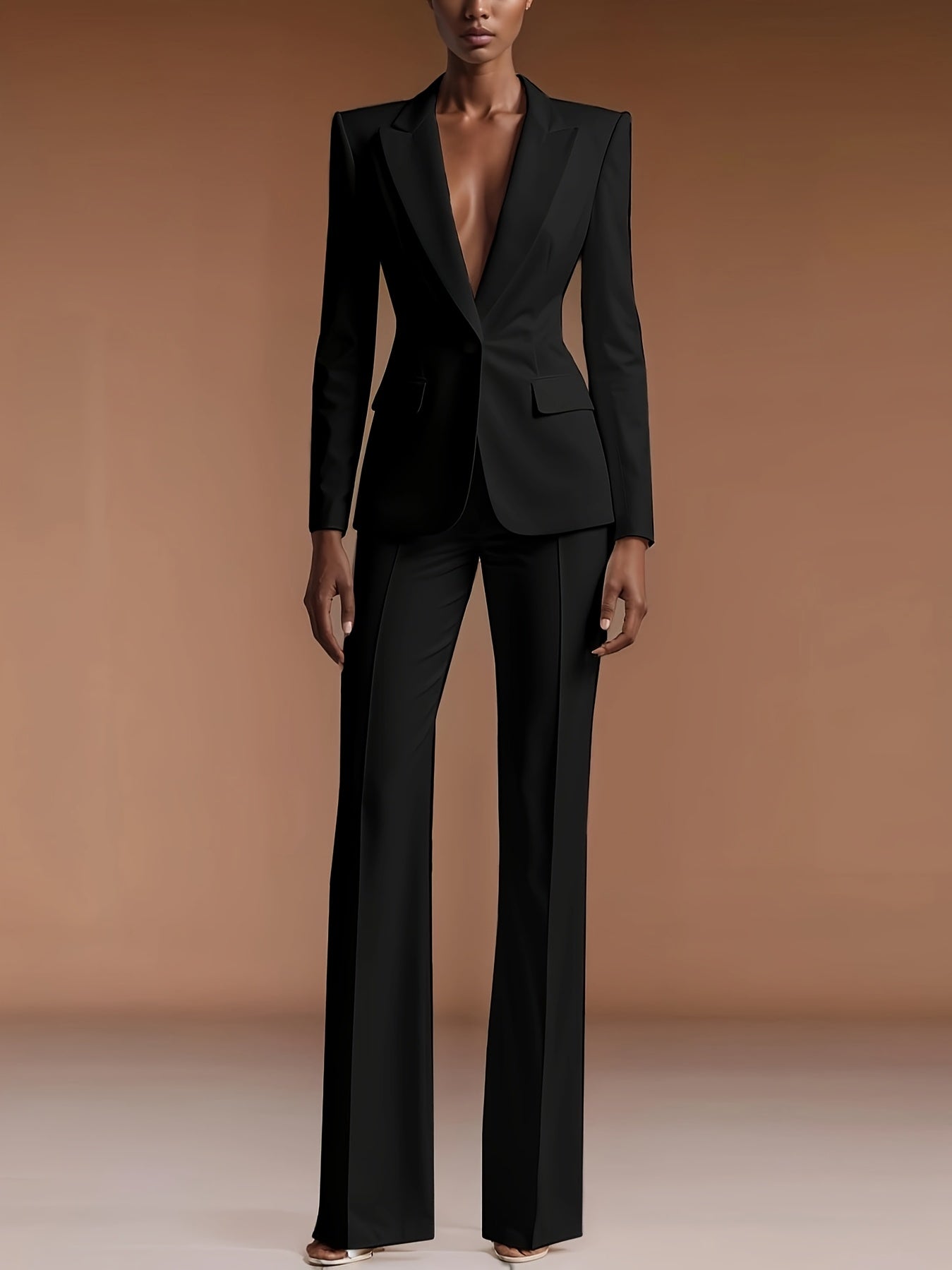 2025 New High-End Professional Suit Set, White Blazer + Trousers Two-Piece, Commuting Outfit