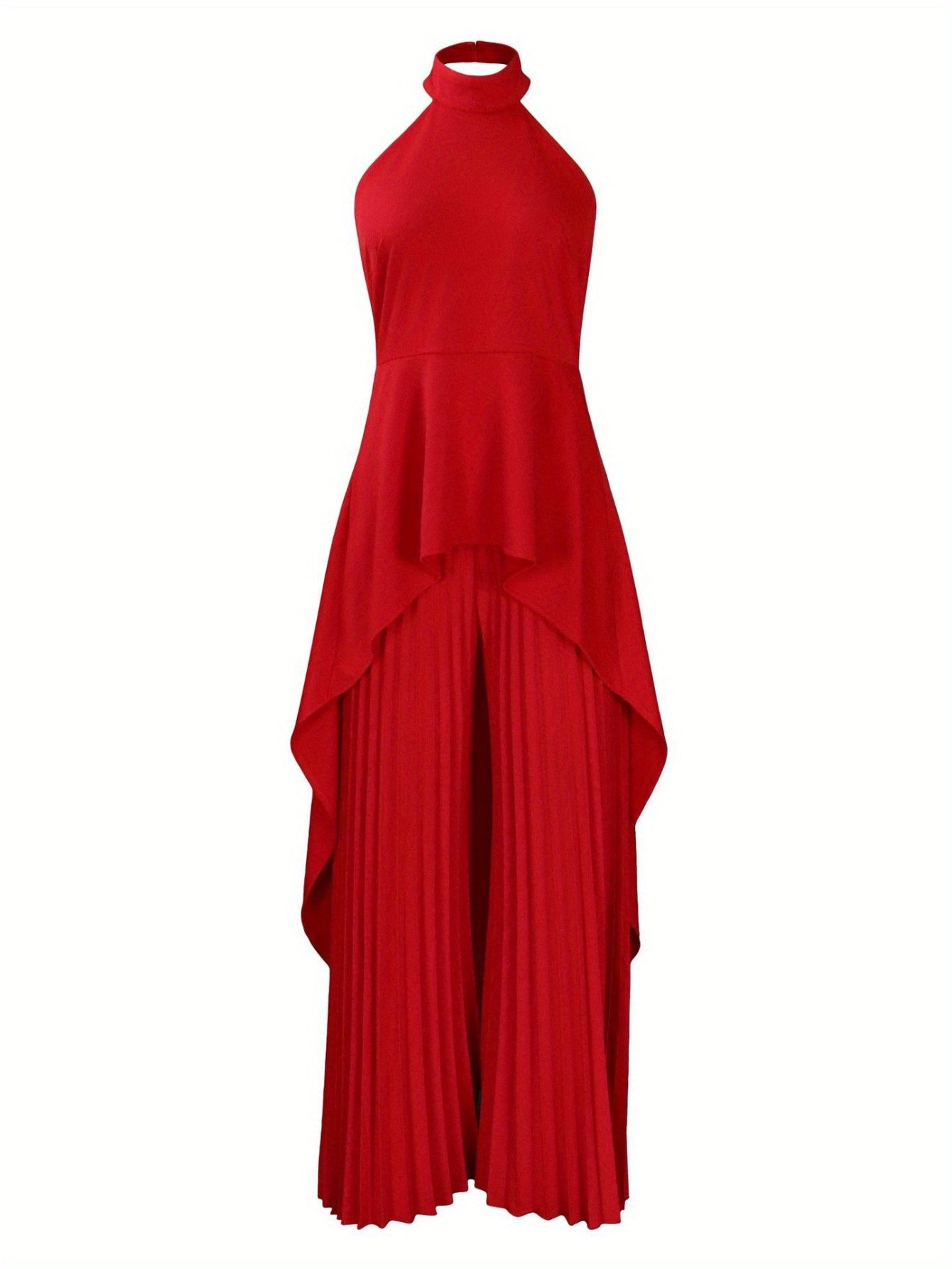 European and American Women's sleeveless irregular top wide-leg pants two-piece suit