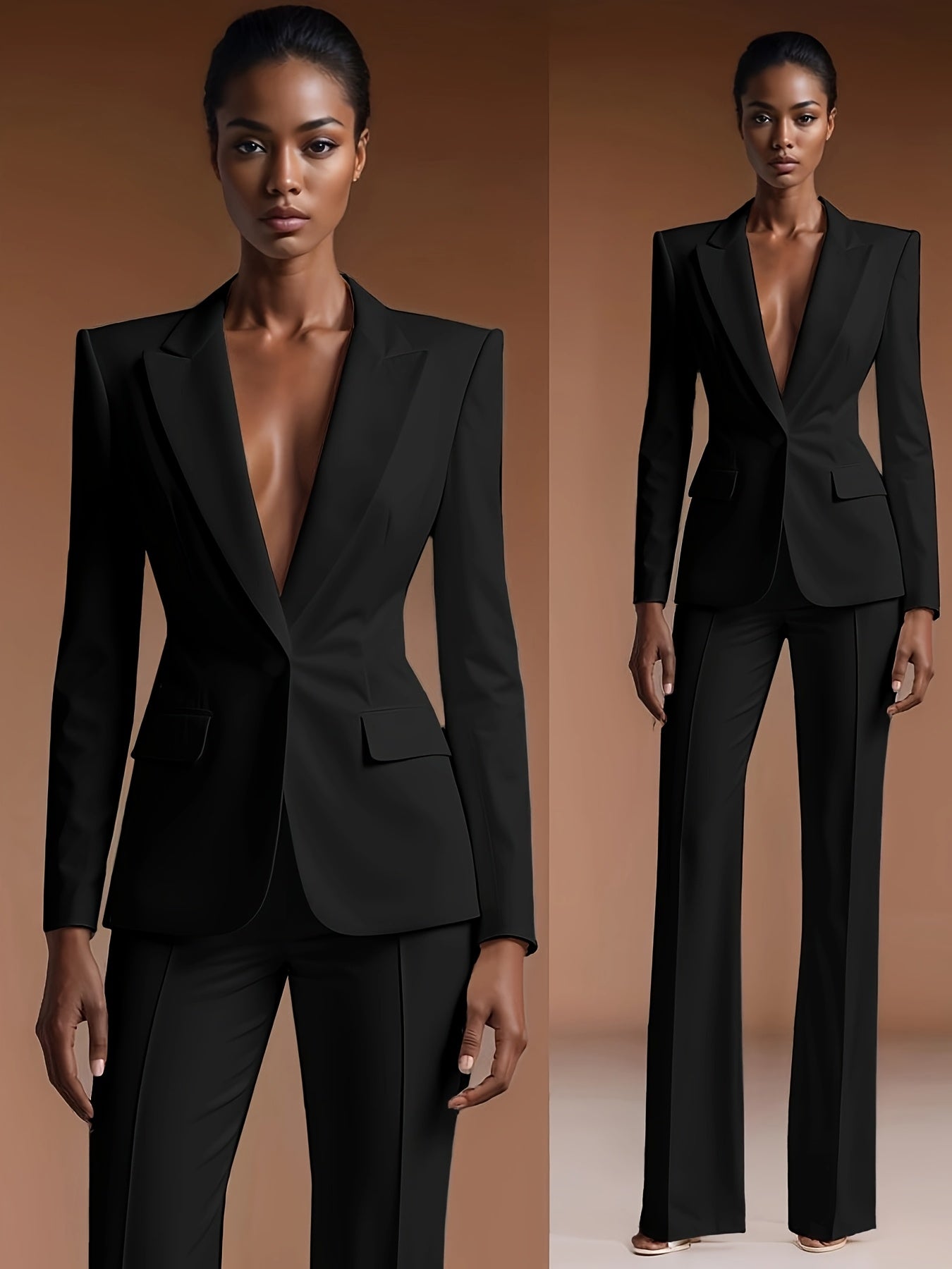 2025 New High-End Professional Suit Set, White Blazer + Trousers Two-Piece, Commuting Outfit