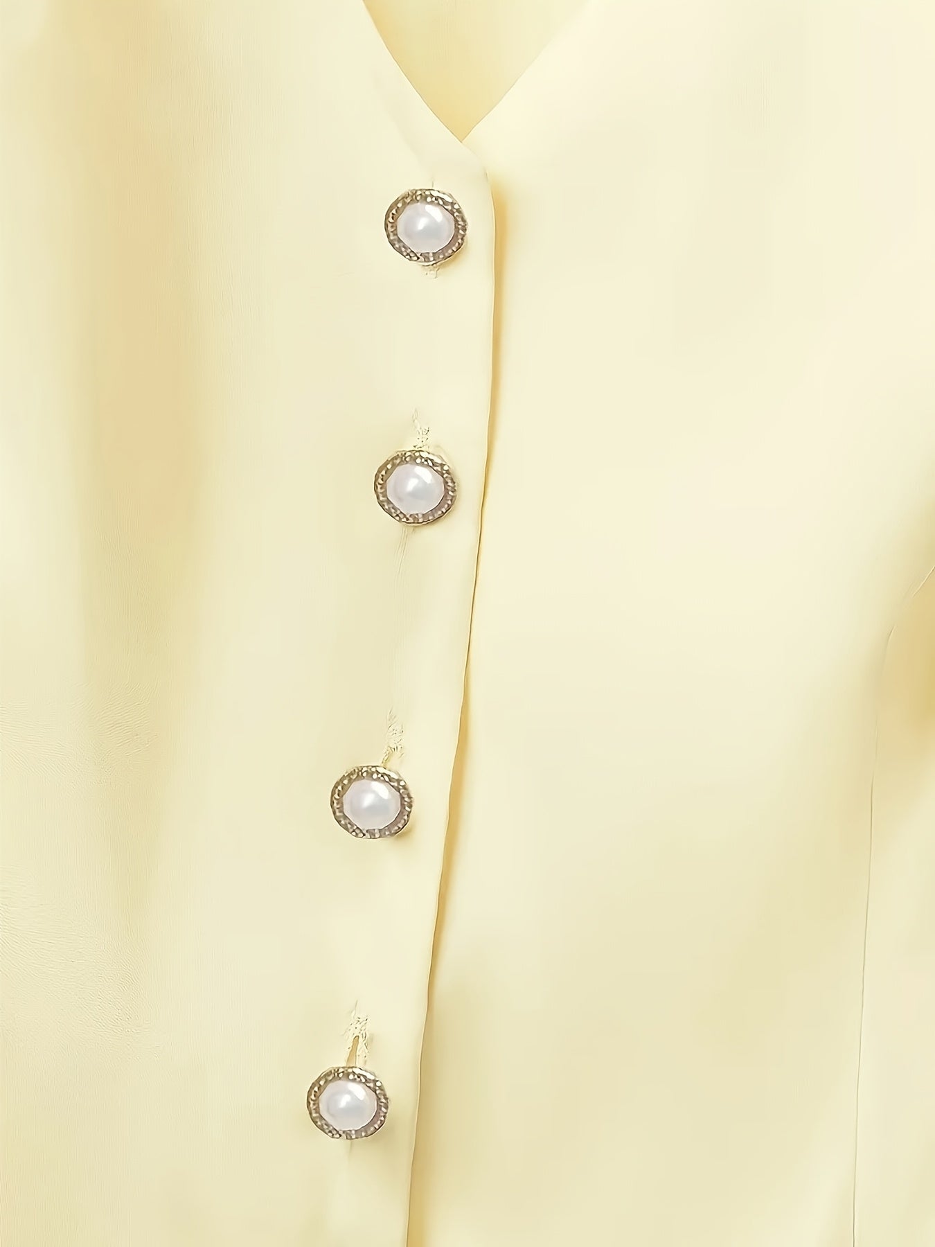 Women'S Elegant V-Neck Blouse with Ruffle Sleeves and Bow Tie Skirt Set - Solid Color, Button-Up, Polyester, All-Season Fashion, Casual to Formal Attire, Casual Attire|Ruffle Sleeve Top|Polyester Fabric