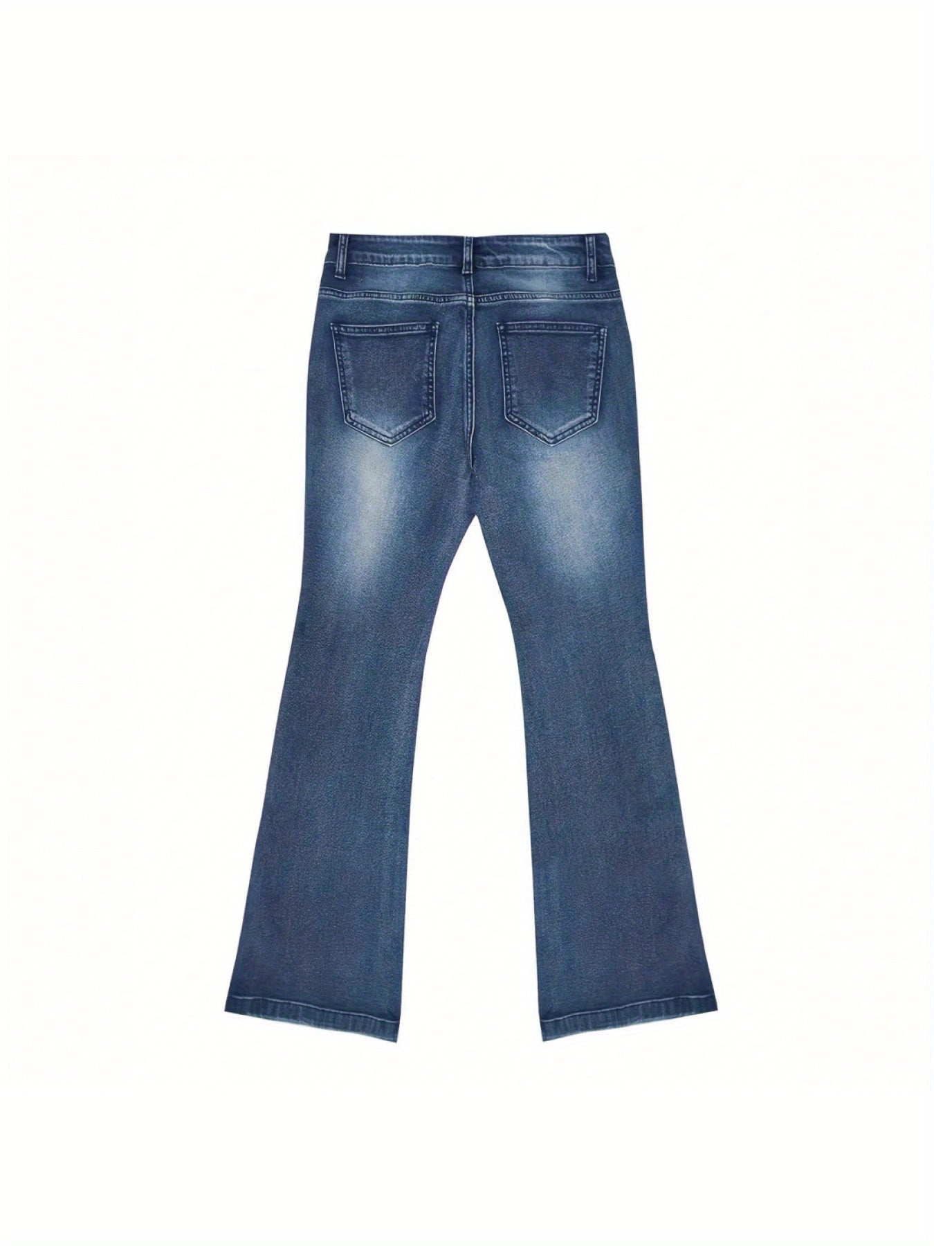 2025 New Low-Waist Distressed Jeans For Women- Loose Wide-Leg Slightly Flared Jeans, Y2K Style Jeans, New Women'S Fashionable Denim Long Pants For Spring, Summer And Autumn