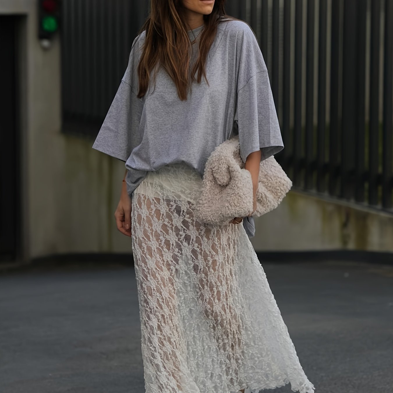 Women'S Lace Skirt - White